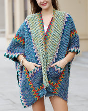 Load image into Gallery viewer, Colorful Crocheted Ruana
