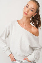 Load image into Gallery viewer, Alina Off Shoulder Cropped Sweatshirt

