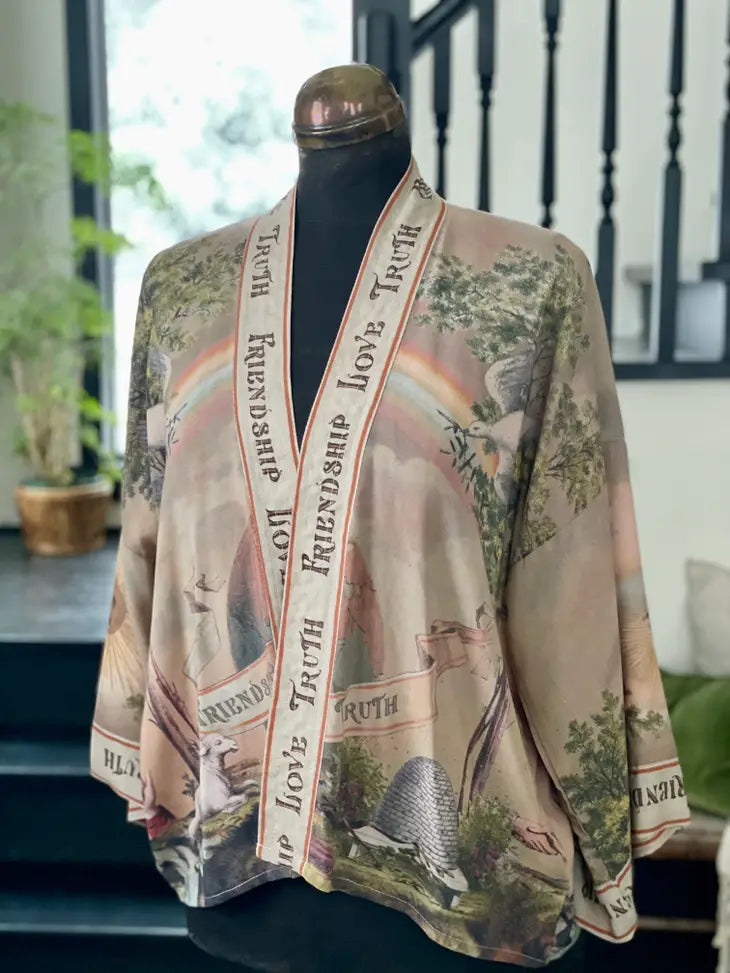 Friendship, Love and Truth Cropped Kimono