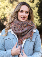 Load image into Gallery viewer, The Marled Knit Frayed Infinity Scarf
